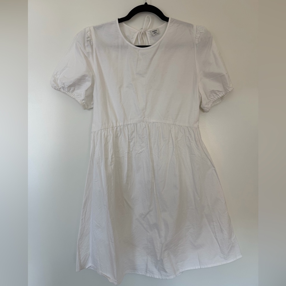 Sunday Best White Open Back Dress - Picture 1 of 3
